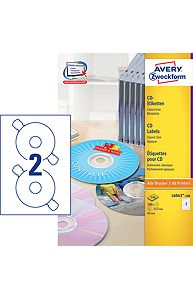 Наклейки ZWECKFORM для CD, 117мм, 2шт., 100л.