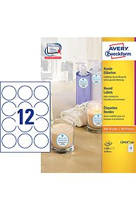 Наклейки ZWECKFORM, А4, круглые 60мм, 12шт., 100л.