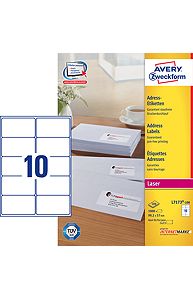 Наклейки ZWECKFORM QuickPEEL, А4, 99.1х57мм, 10шт., 100л.