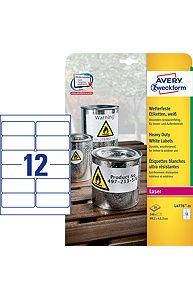 Наклейки ZWECKFORM всепогодные, удаляемые, А4, 99,1х42,3мм, 12шт., 20л.
