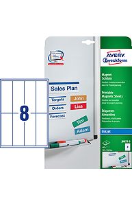 Наклейки ZWECKFORM, А4, 50х140мм, магнитные, 8шт., 5л.