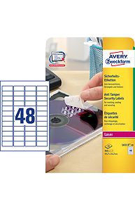 Наклейки-пломбы ZWECKFORM, 45,7х21,2мм, 48шт., 20л.