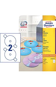 Наклейки ZWECKFORM, А4, CD, СУПЕР-РАЗМЕР, 2шт., 25л.