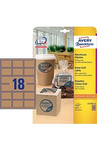 Этикетки ZWECKFORM крафт, 62х42мм, 18шт, 25л.
