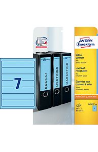Наклейки ZWECKFORM, А4, 192х38мм, синие, 7шт., 20л.