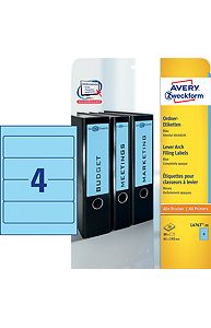 Наклейки ZWECKFORM, А4, 192х61мм, синие, 4шт., 20л.