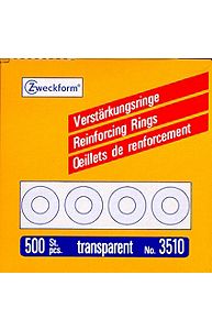 Клейкое кольцо Zweckform, d=13мм, прозрачное, 500 шт