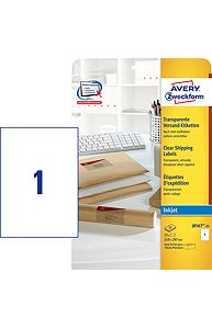 Наклейки ZWECKFORM, А4, 210х297мм, прозрачные, 1шт., 25л., для струйн. принтера