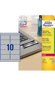 Наклейки ZWECKFORM, А4, металлизированные, 96х50,8, 20л.