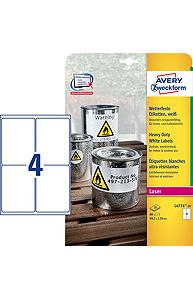 Наклейки ZWECKFORM влагостойкие, А4, 99,1х139мм, 4шт., 20л.