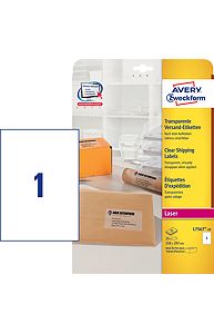 Наклейки ZWECKFORM, А4, 210х297мм, прозрачные, 1шт., 25л.