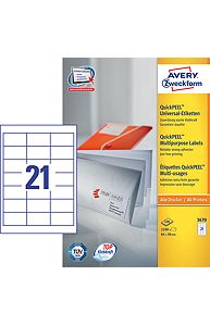 Этикетки ZWECKFORM, А4, 64х36мм, 21шт., 25+5л.